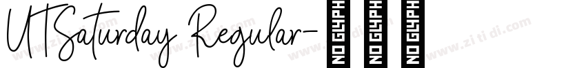 UTSaturday Regular字体转换